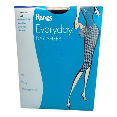 Hanes Everyday Day All Day Sheerness Vintage Day Sheer Size EF Jet OJ087 2004